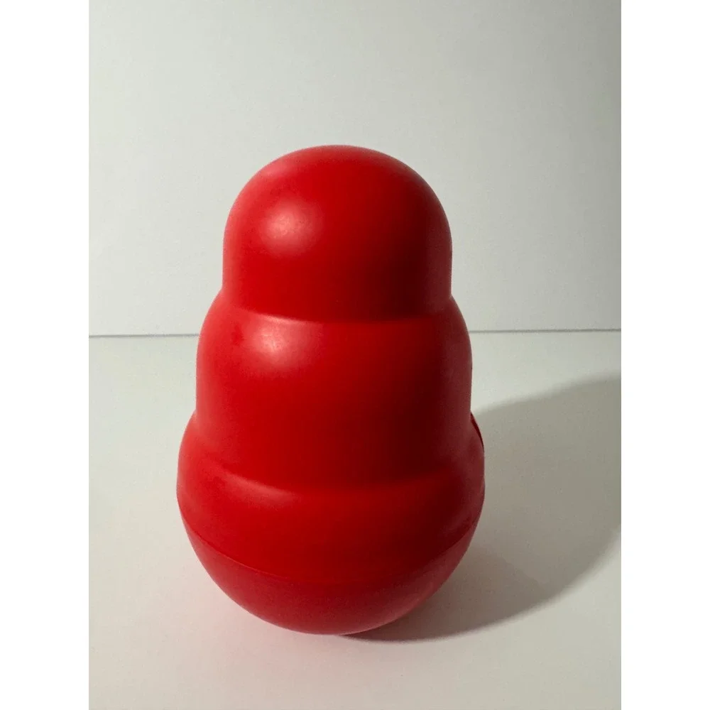 KONG Wobbler Treat Dispensing Dog Toy Large Red Excellent Weighted Base Feeder